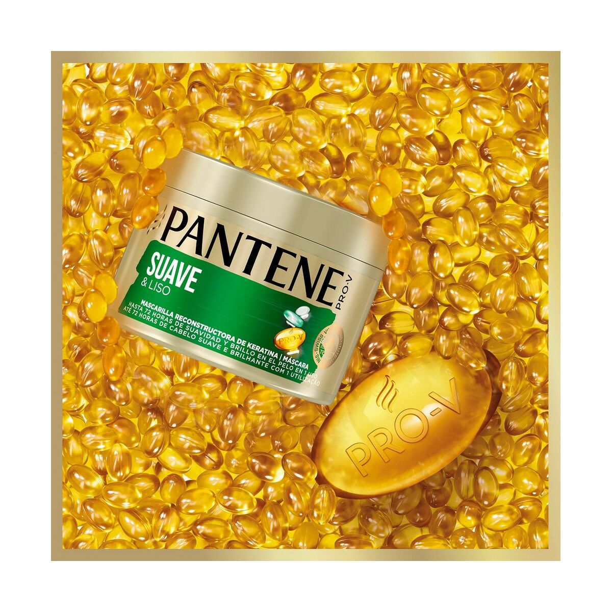 Restorative Hair Mask Pantene Suave Y Liso 300 ml hårmaske emballage
