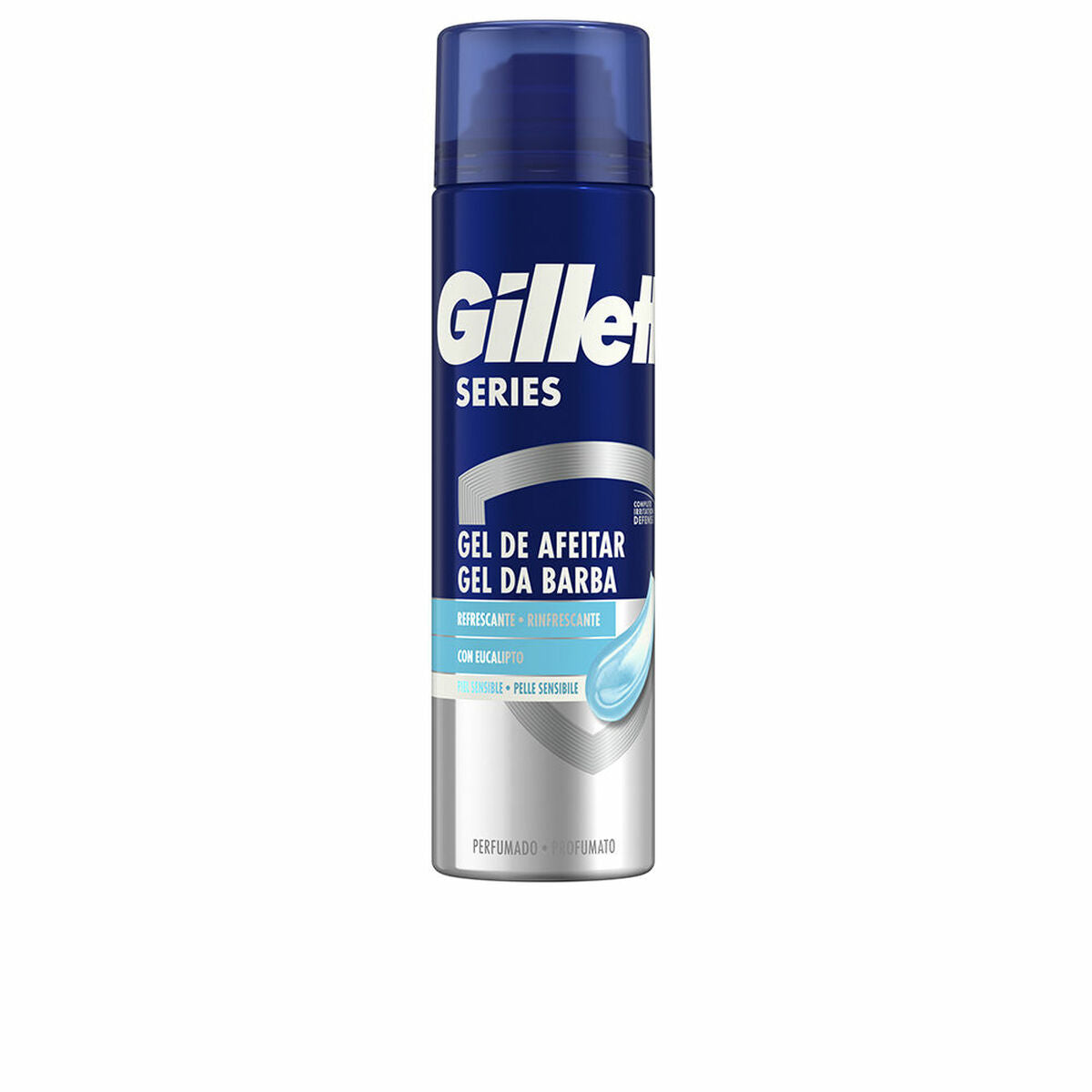 Barbergel Gillette SERIES 200 ml hudplejeemballage