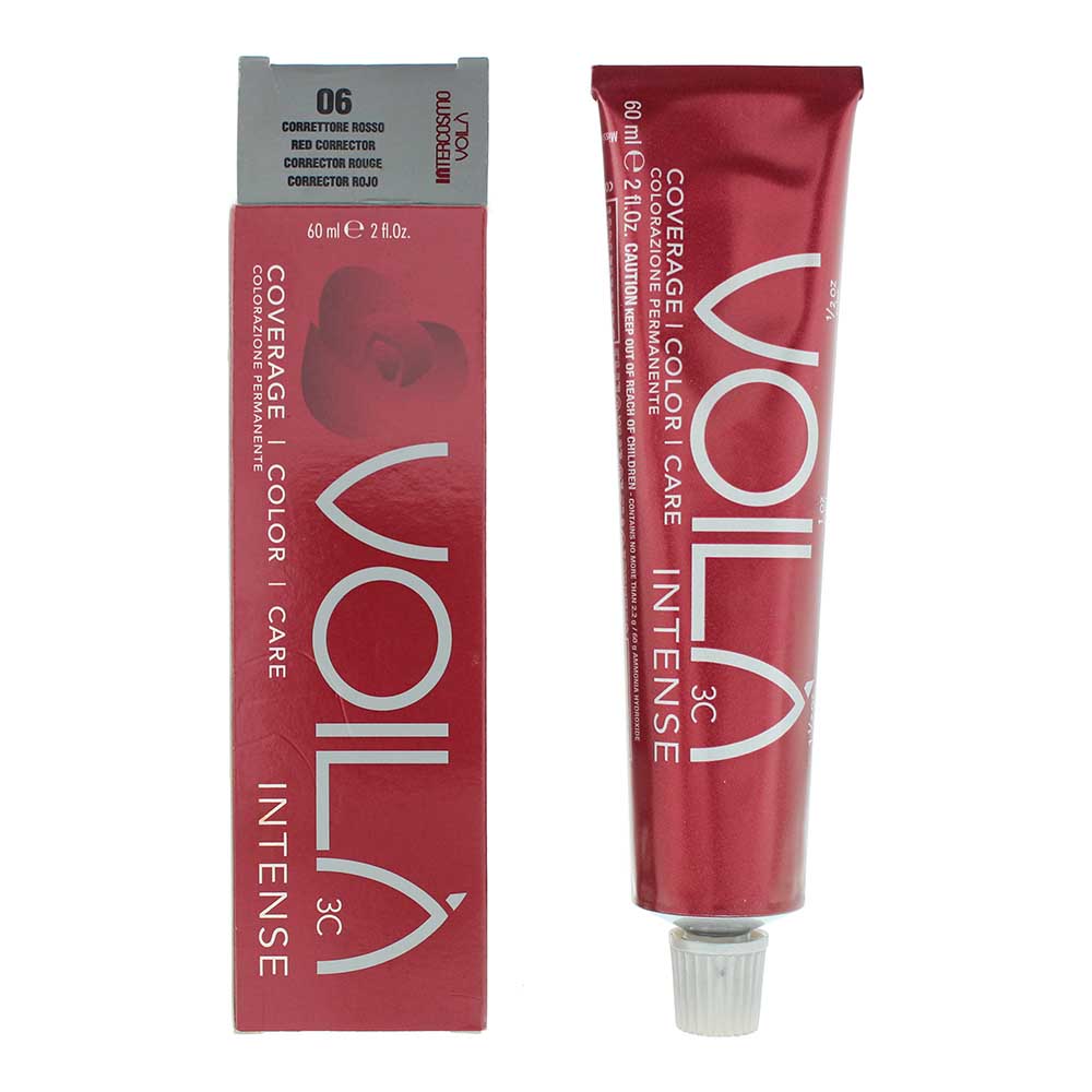 Intercosmo, Voila 3C Intense, Hair Colouring Pigment, 06 Red Corrector, 60 ml