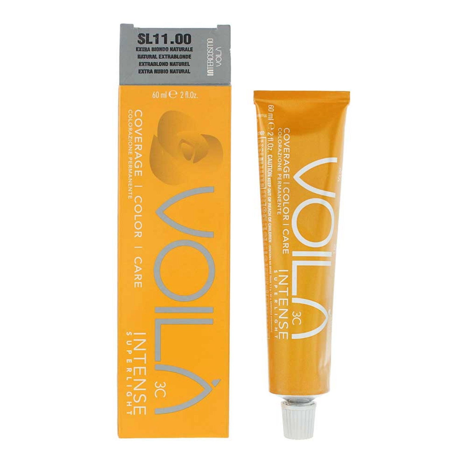 Intercosmo, Voila 3C Intense Superlight, Permanent Hair Dye, 11 Natural Extra Blonde, 60 ml