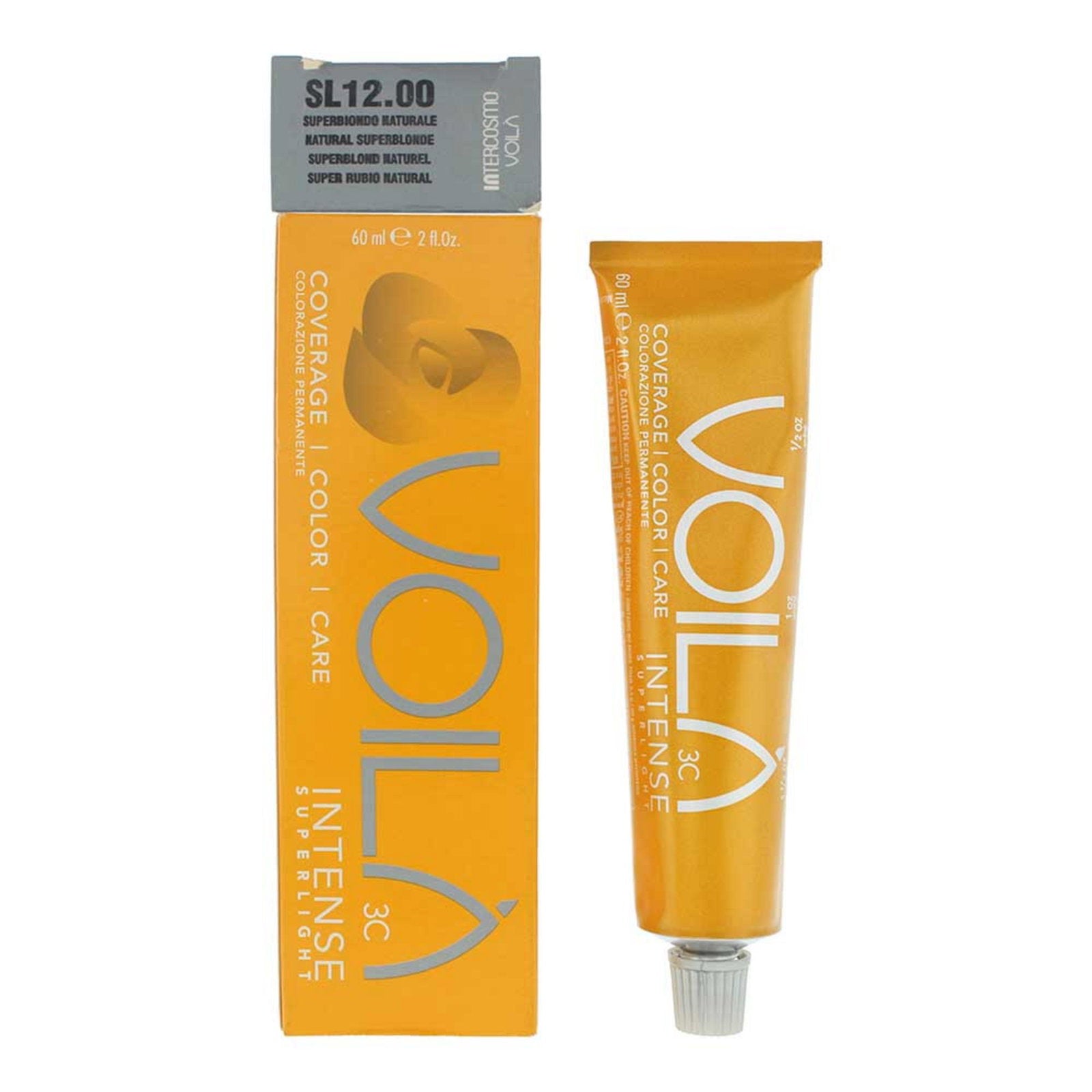Intercosmo, Voila 3C Intense Superlight, Permanent Hair Dye,  Natural Superblonde, 60 ml