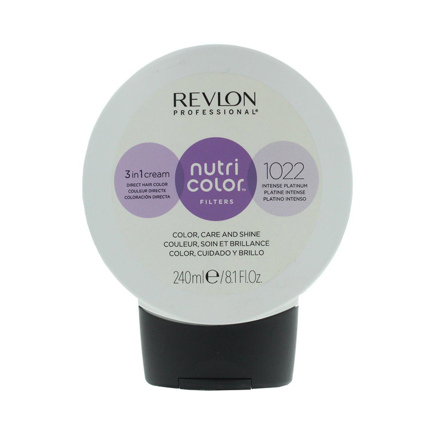 Revlon, Nutri Color Filters, Hair Colouring Cream Toner, 1022 Intense Platinum, 240 ml