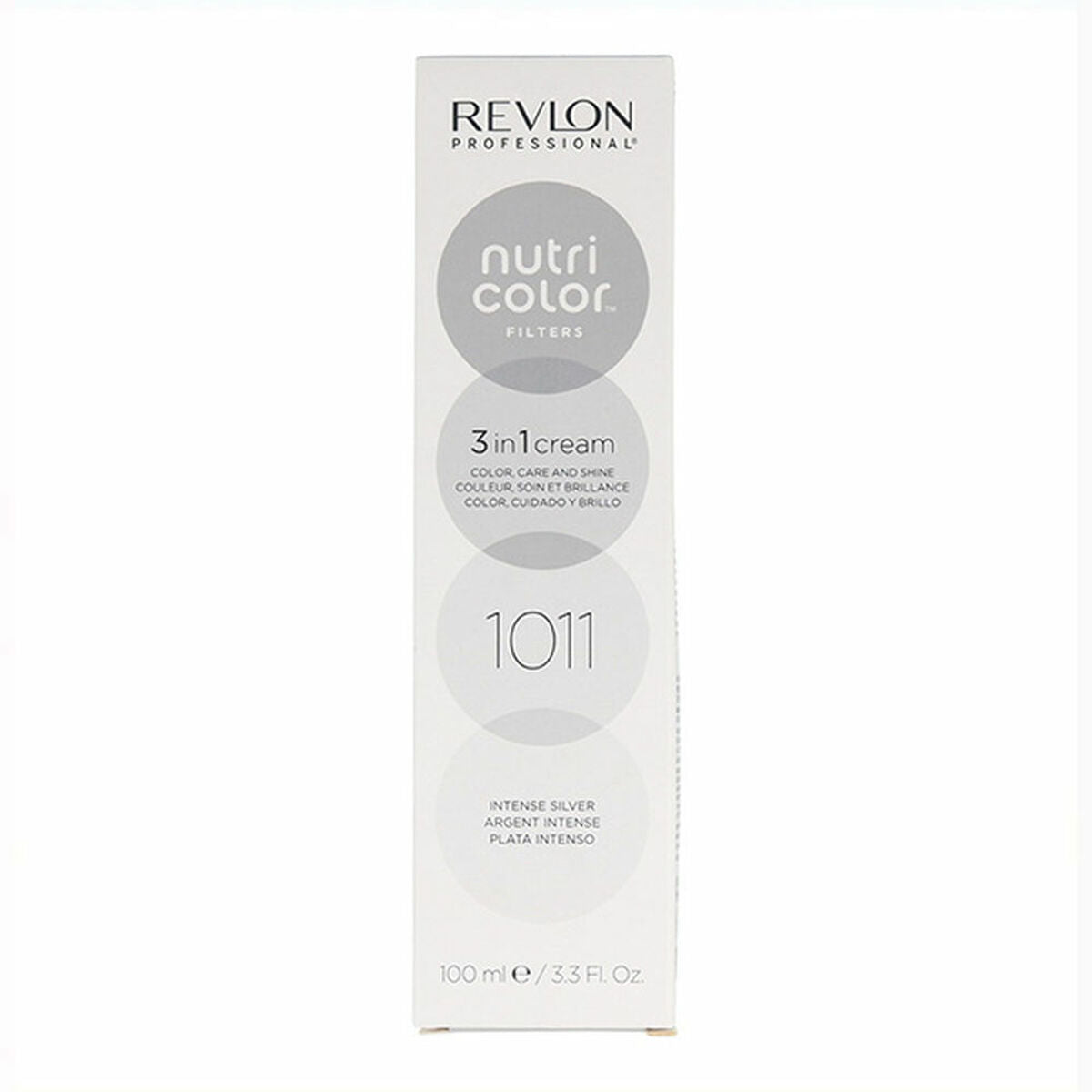 Permanent Color Creme Revlon Nutri Color 1011 - Intense Silver Nº 1011 Intense Silver 100 ml 3-i-1 hudplejeemballage