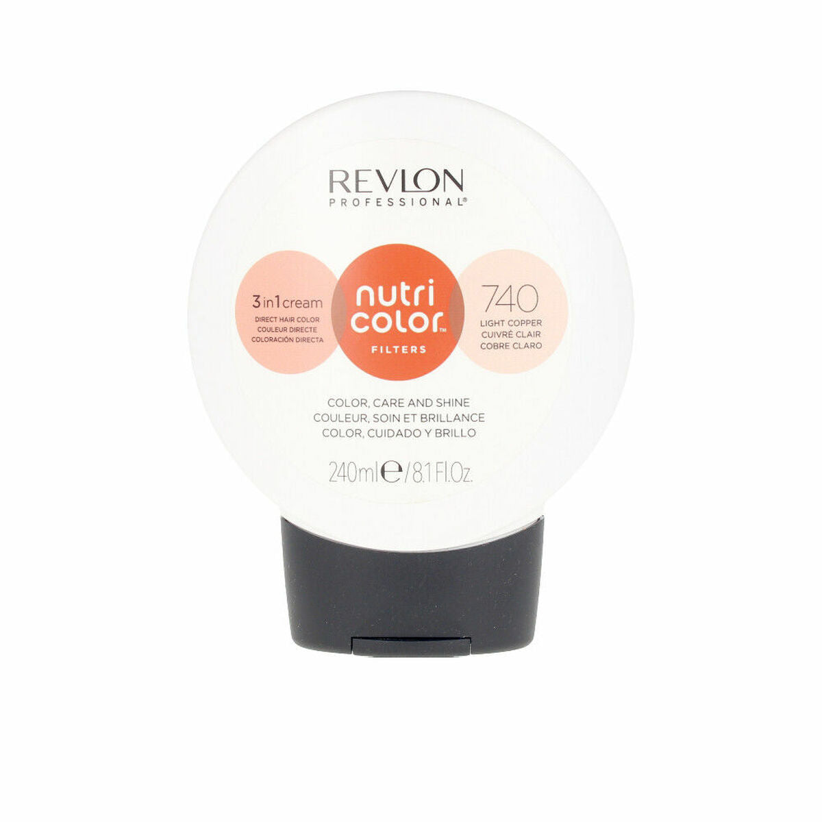 Permanent Dye Revlon Nutri Color Nº 740 240 ml produktemballage