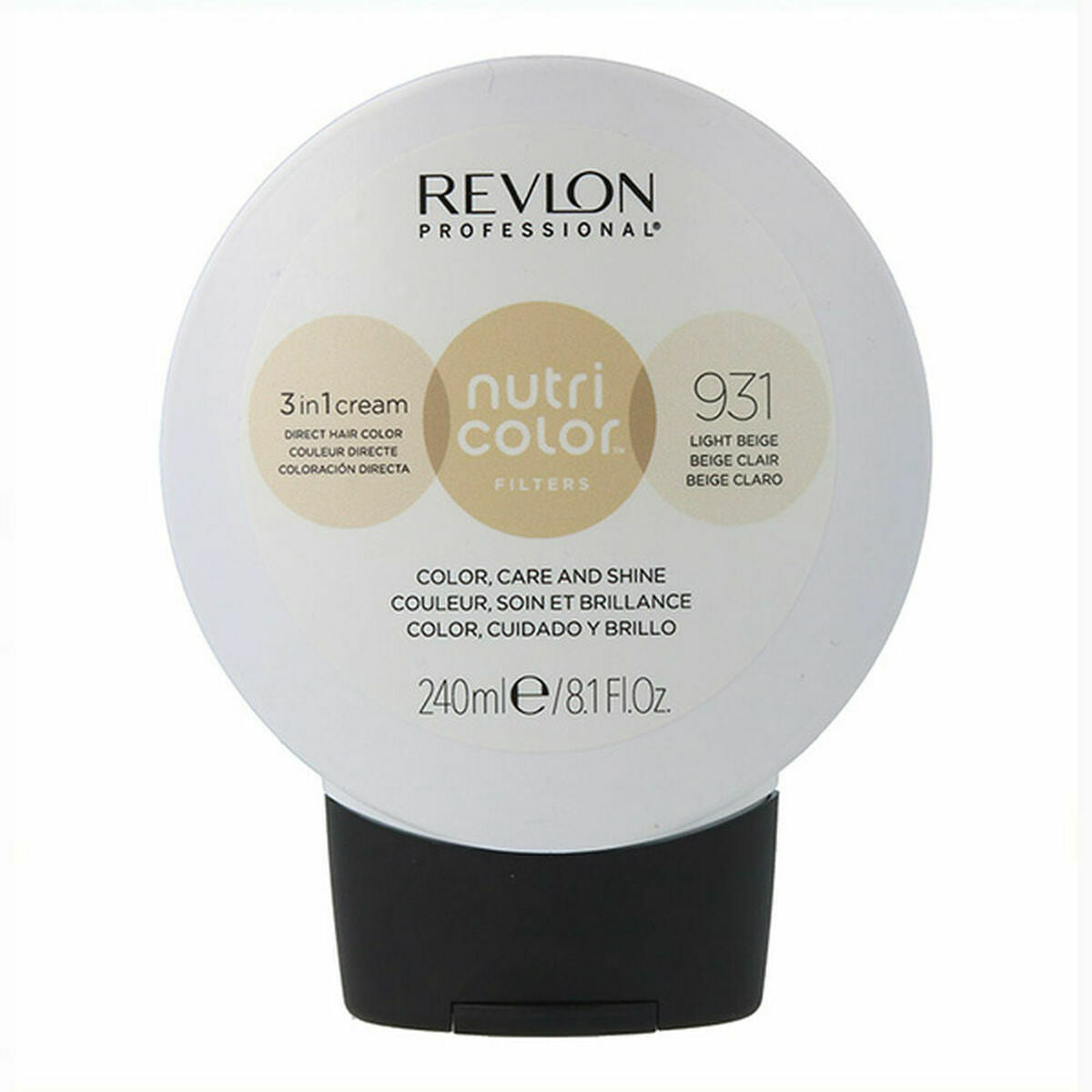 Permanent Dye Revlon Nutri Color 240 ml Beige produktemballage