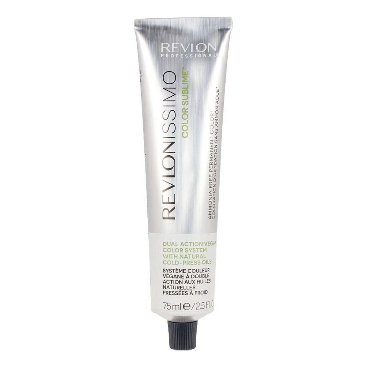 Farve uden ammoniak Revlon Farve Sublime Sort Nº 1 Nº 1-Negro 75 ml Gel hudpleje emballage