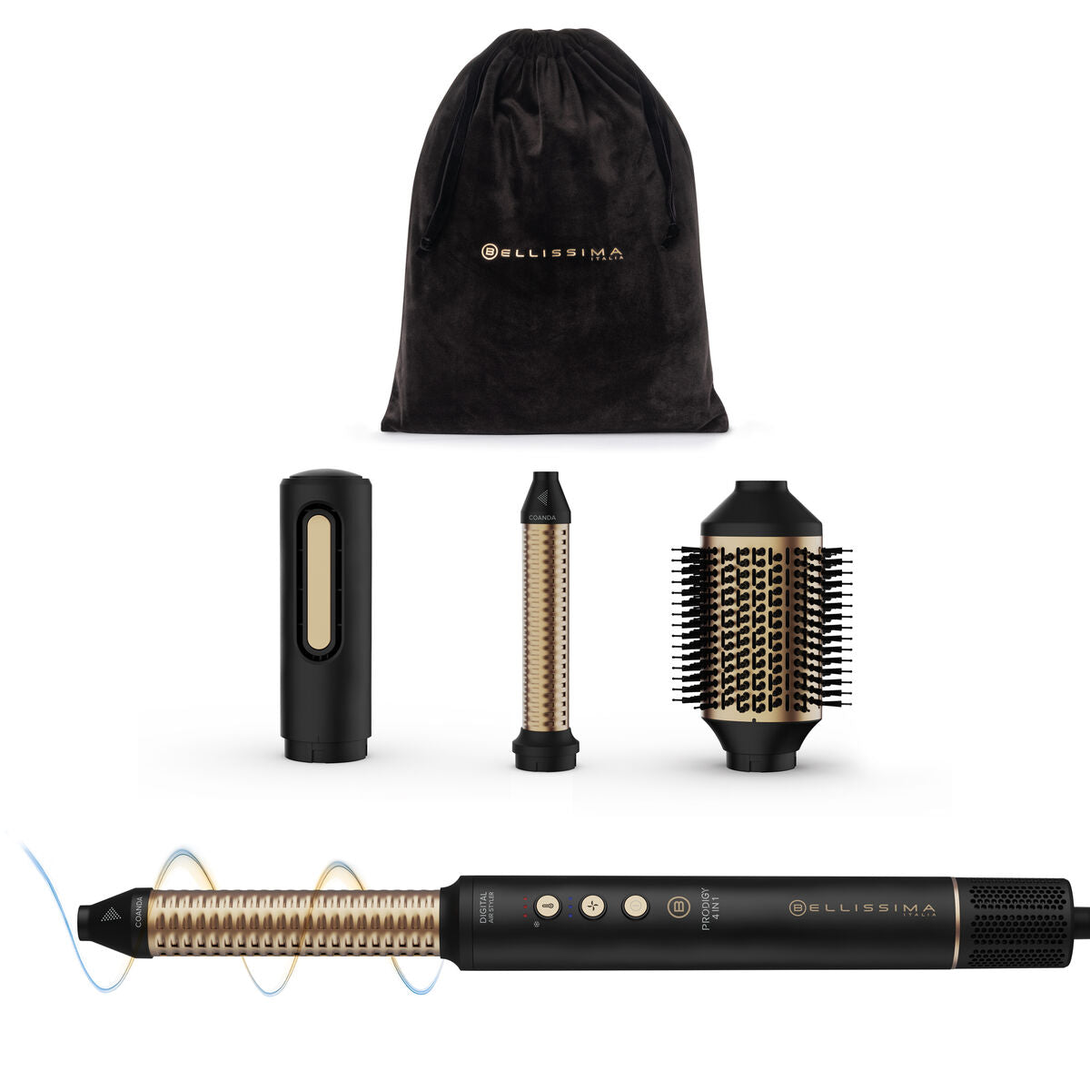 Styling Brush Bellissima PRODIGI 4EN1 Sort 1200 W produktemballage