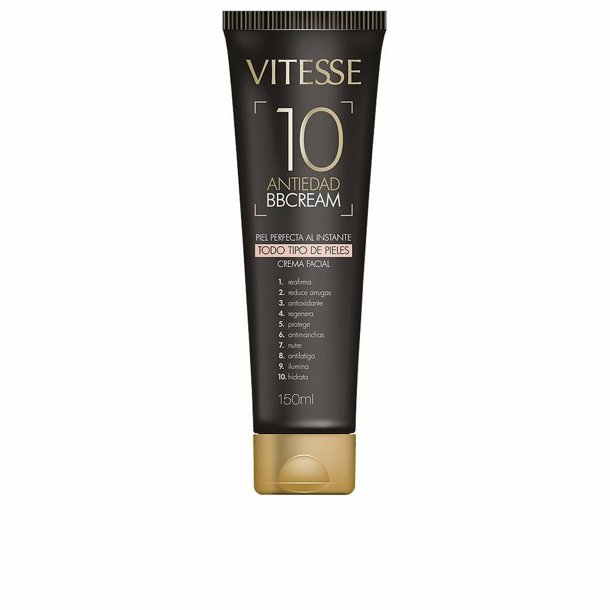 Fugtgivende creme med farve Vitesse Antiedad Bb Cream 150 ml Anti-ageing 10-i-1 til kvinder hudplejeemballage