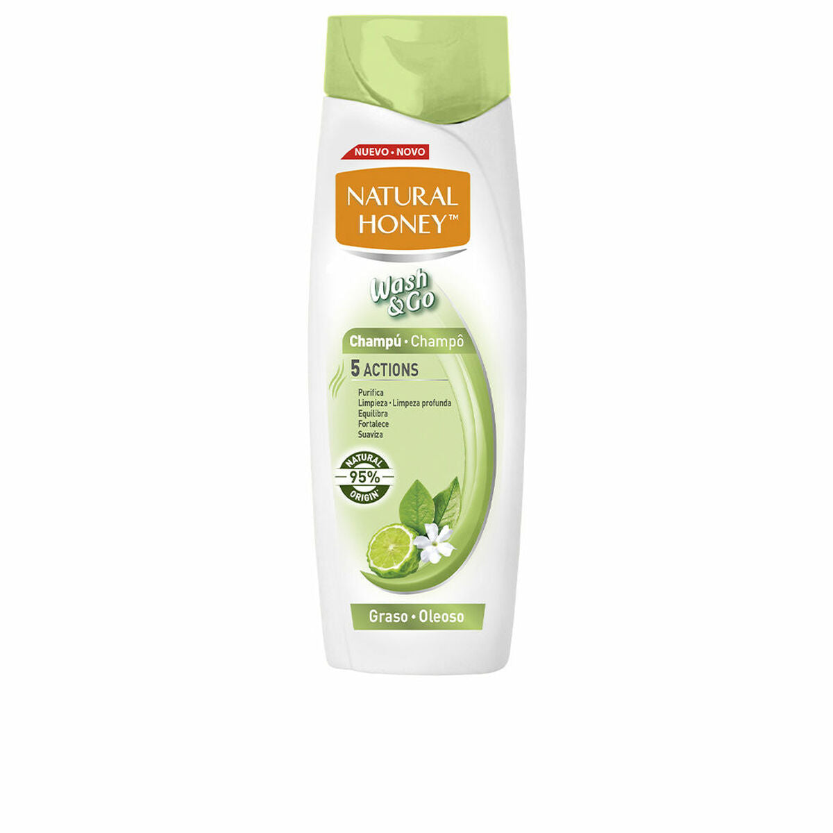 Shampoo Natural Honey Wash Go 400 ml til kvinder shampooflaske