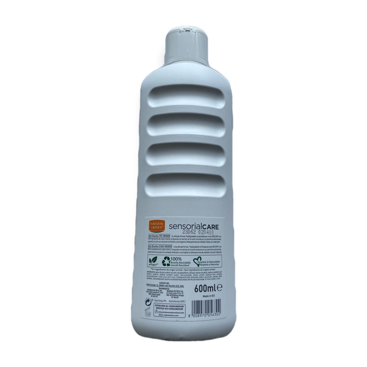 Shower Gel Natural Honning TÉ VERDE 600 ml hudplejeemballage
