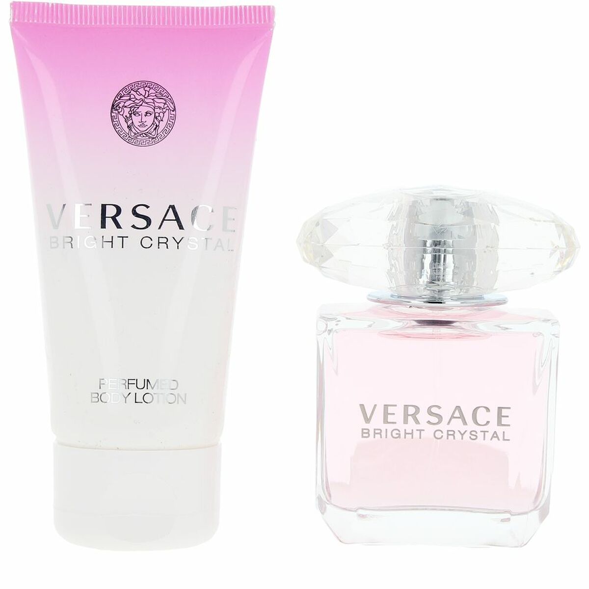 Parfumesæt til kvinder Versace BRIGHT CRYSTAL 2 stykkers produktemballage