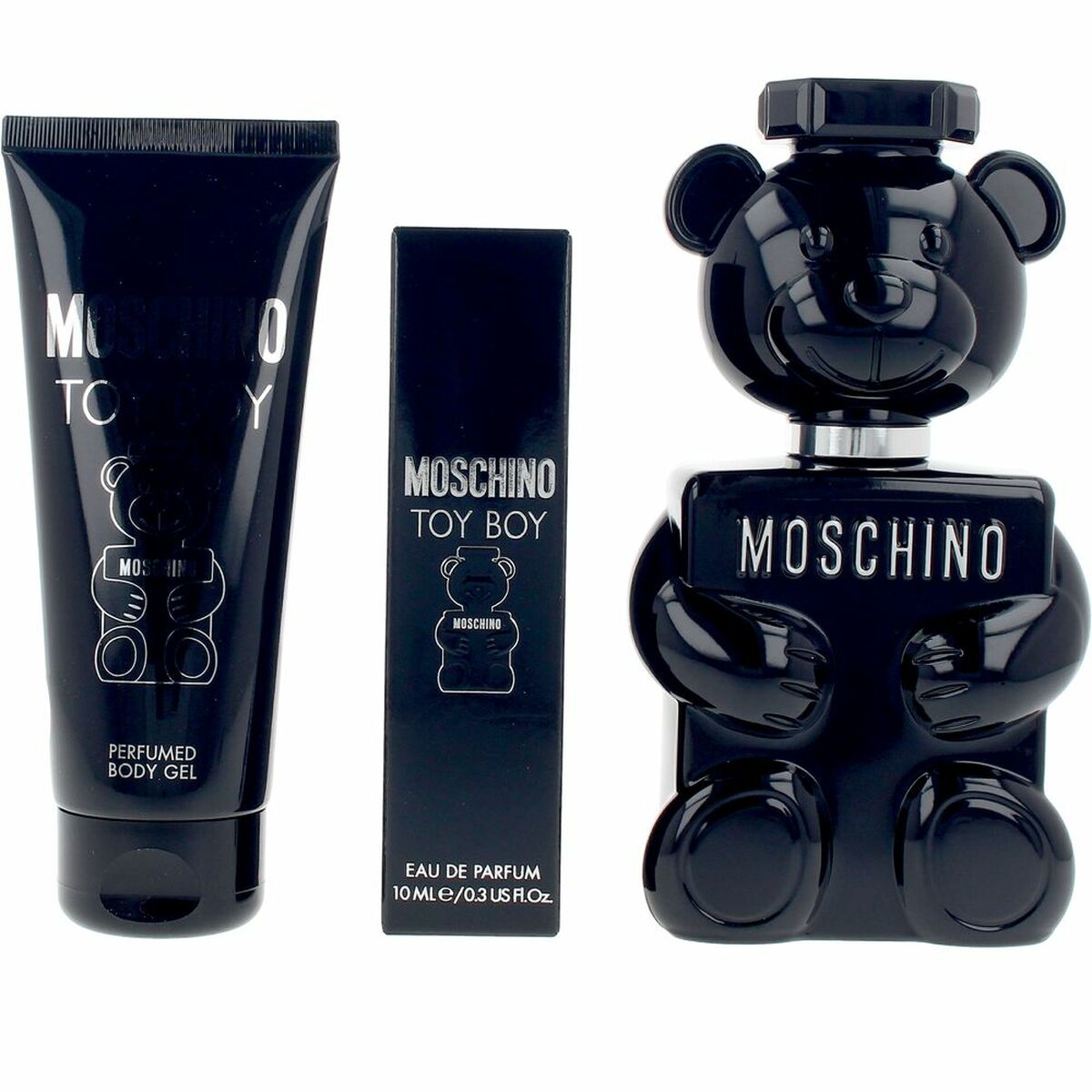 Parfumesæt til kvinder Moschino TOY BOY 3 stykker til mænd produktemballage