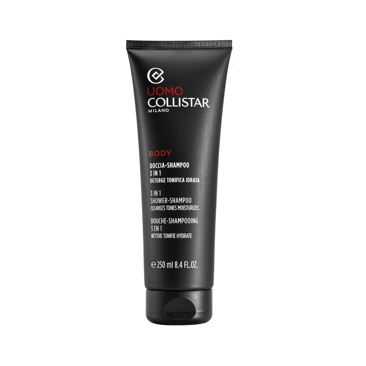 Shampoo Collistar UOMO 250 ml til mænd shampooflaske