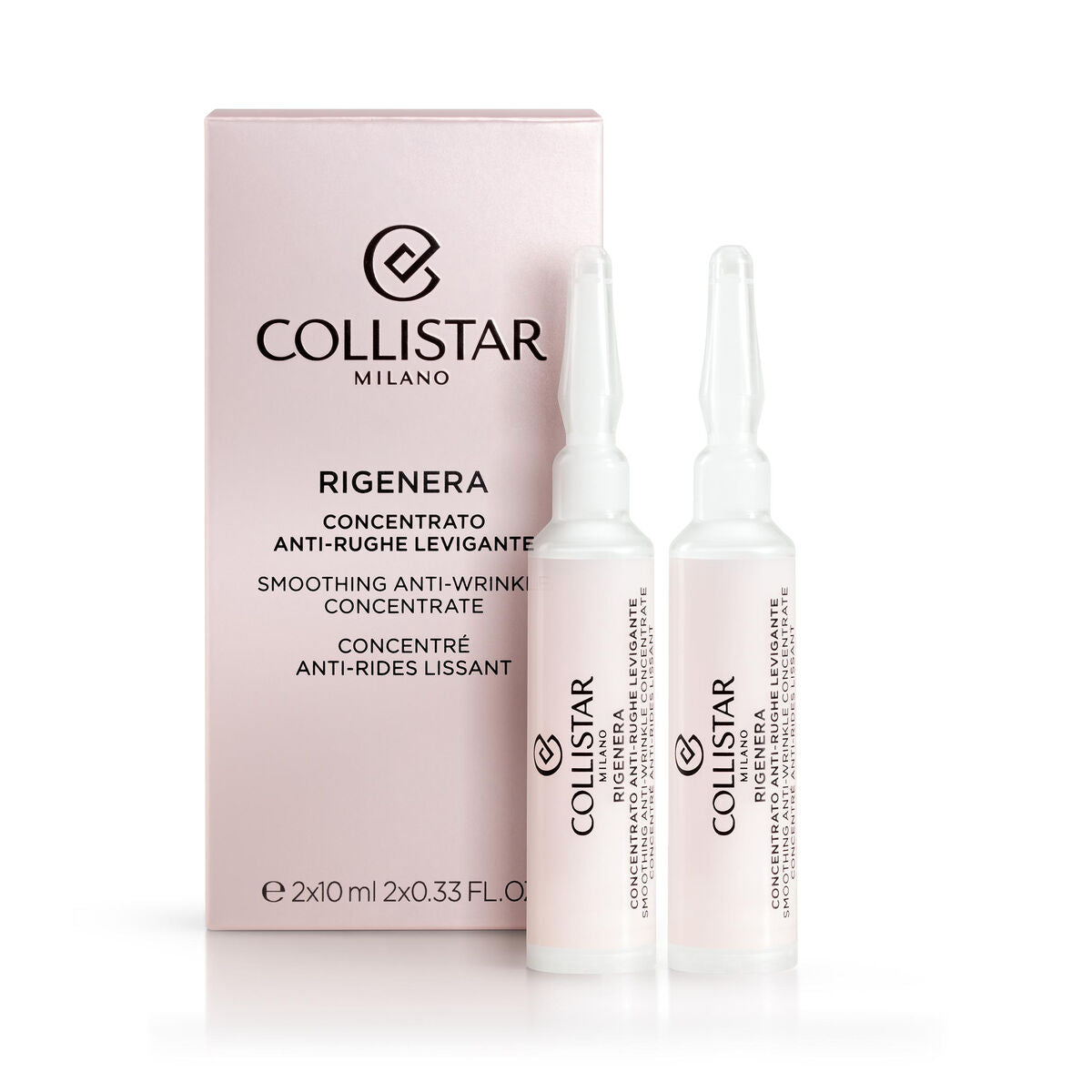 Anti-ageing opstrammende koncentrat Collistar Rigenera 10 ml 10 ml x 2 ampuller til kvinder produktemballage