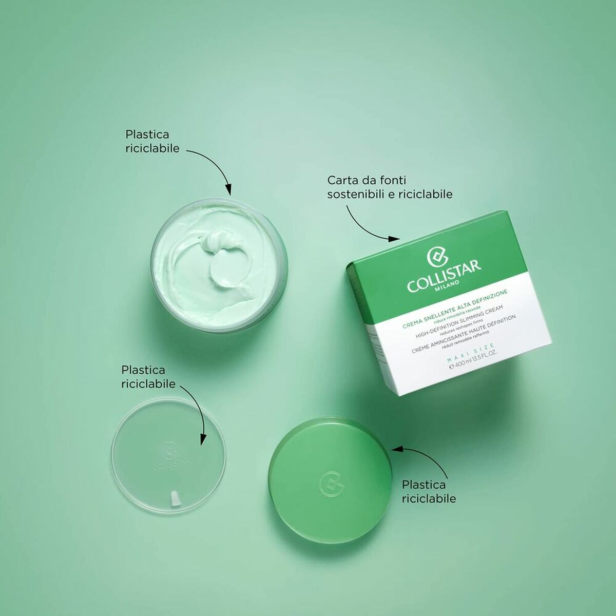 Reducing Cream Collistar Crema 400 ml til kvinder hudpleje emballage