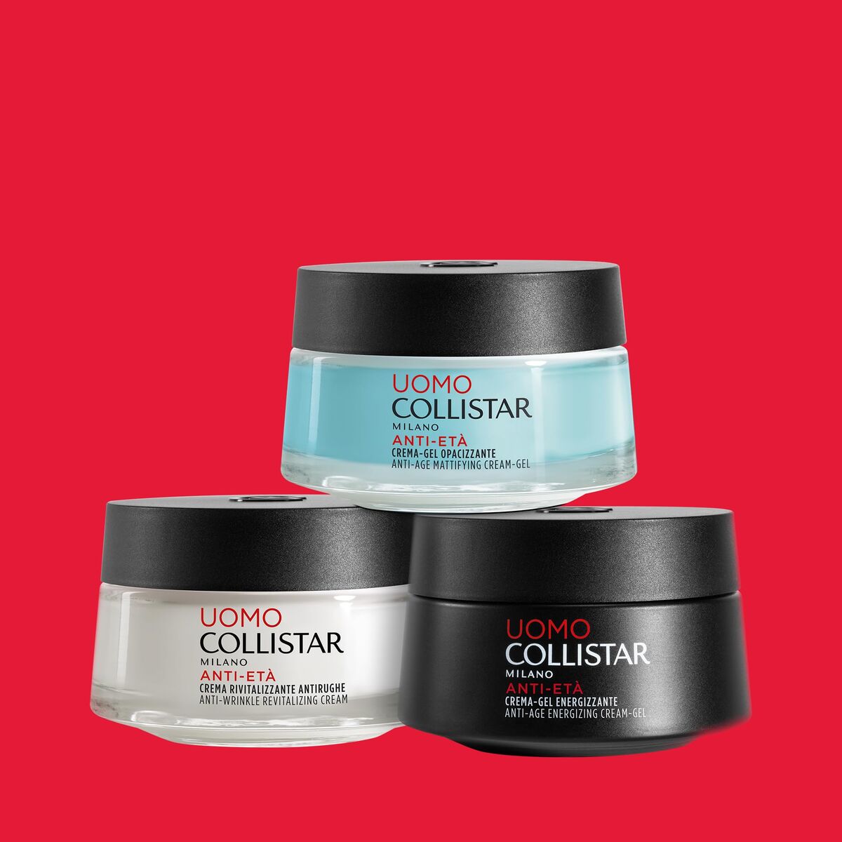 Ansigtscreme Collistar UOMO 50 ml til mænd hudplejeemballage