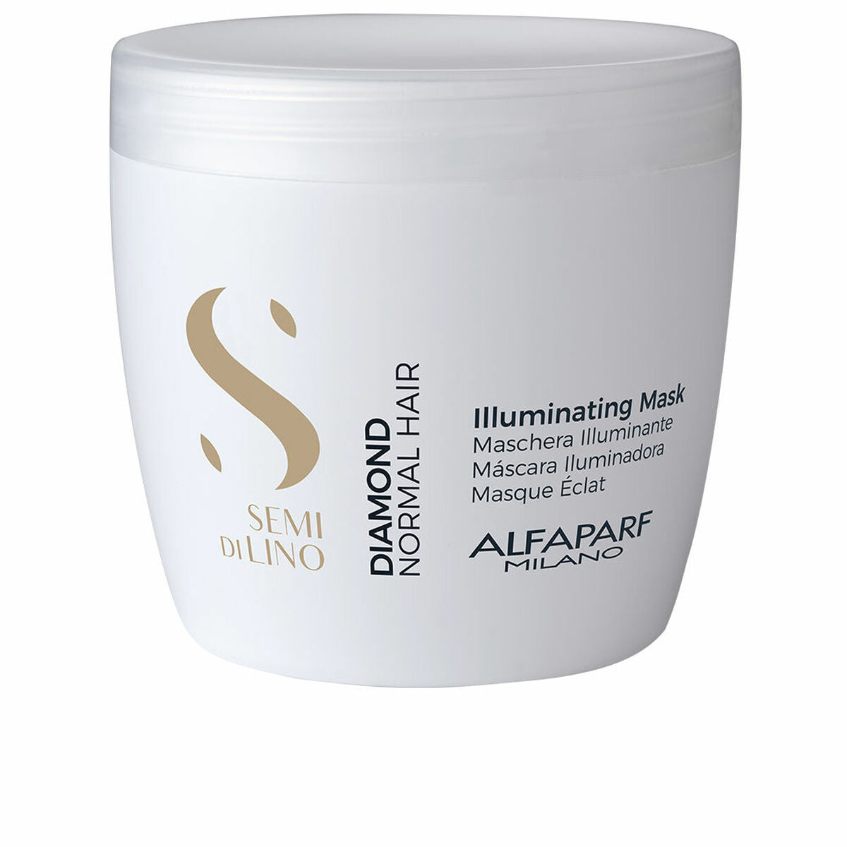 Illuminating Mask Alfaparf Milano Semi di Lino 500 ml til kvinder maske emballage