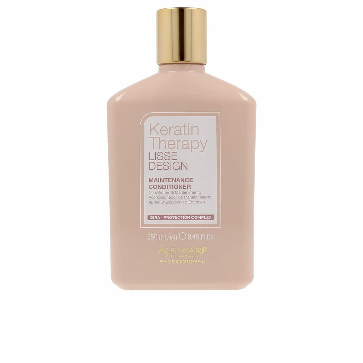 Balsam Alfaparf Milano Lisse Design Keratin Therapy 250 ml til kvinder balsam flaske