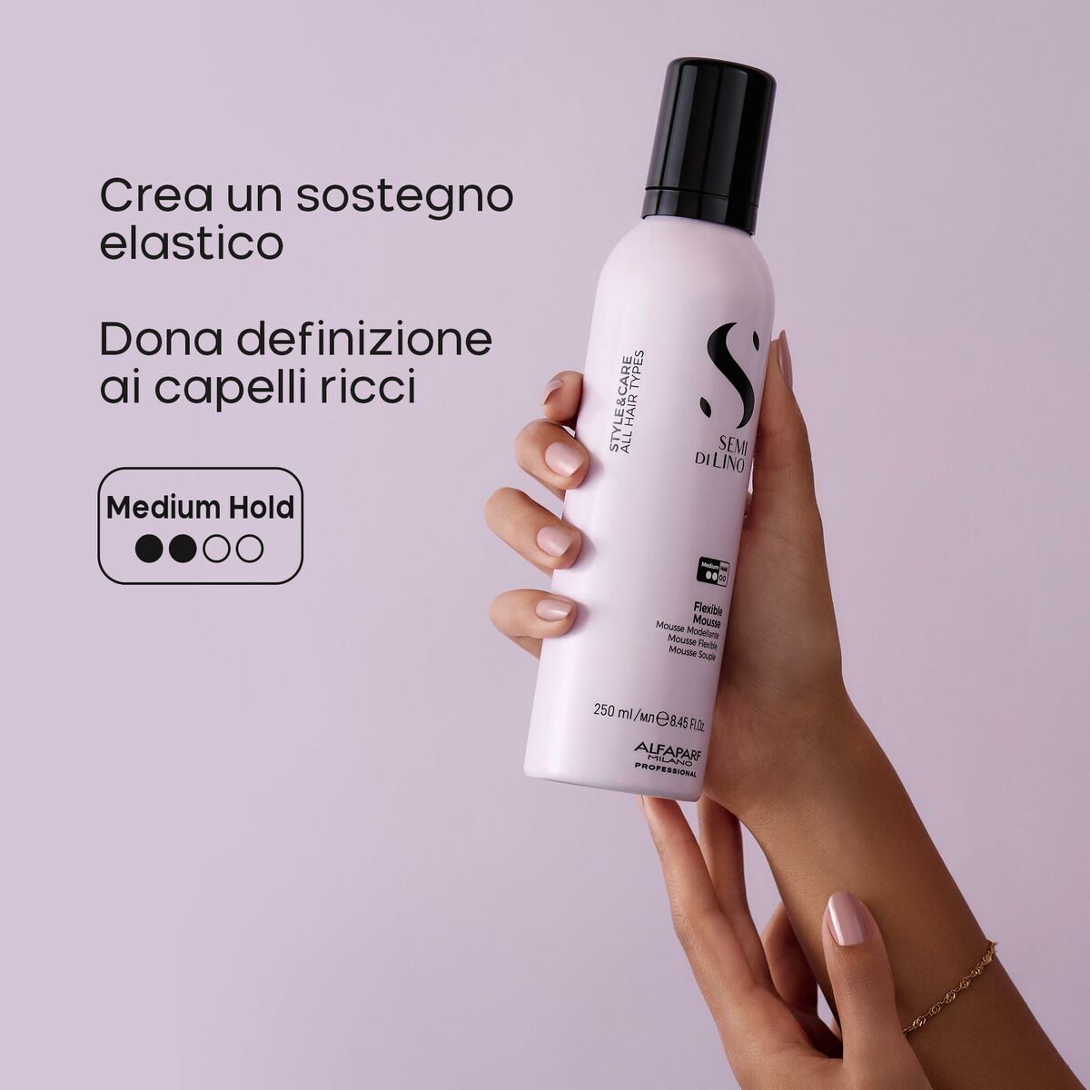 Styling Mousse Alfaparf Milano STYLE & CARE 250 ml til Dame produktemballage