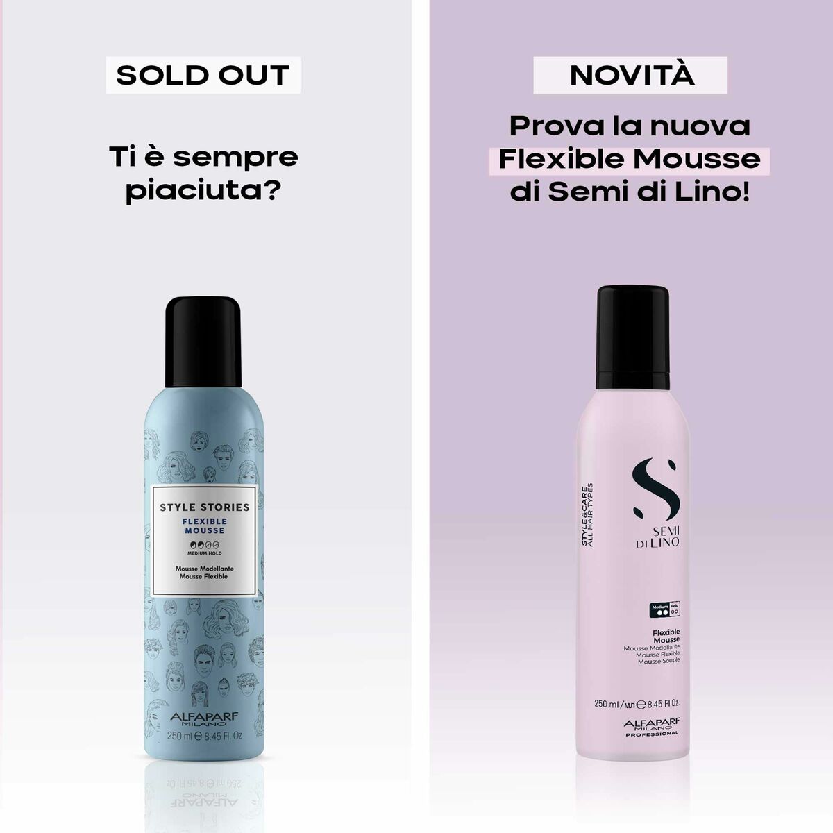 Styling Mousse Alfaparf Milano STYLE & CARE 250 ml til Dame produktemballage