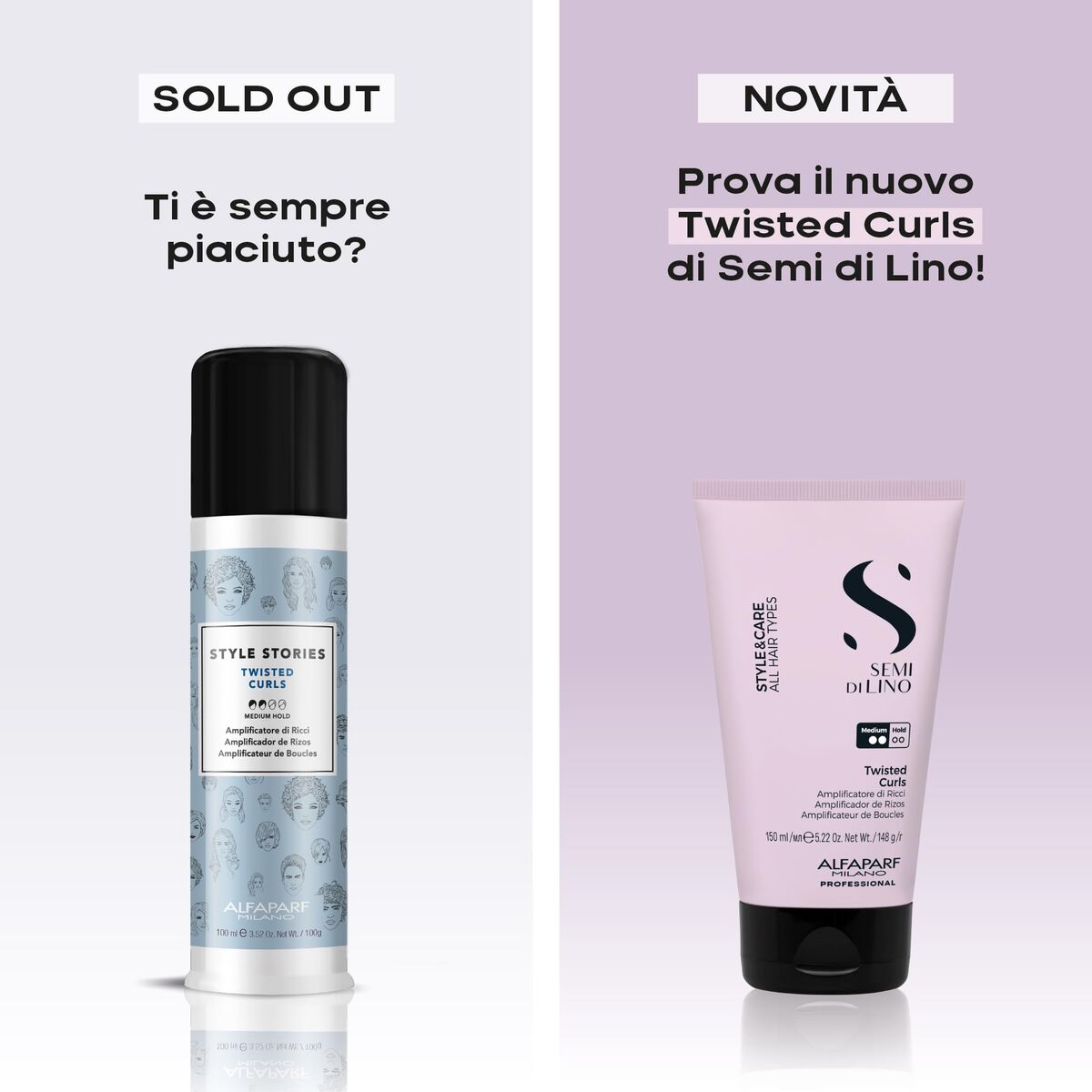Curl Defining Fluid Alfaparf Milano STYLE STORIES 150 ml til Dame-produktemballage