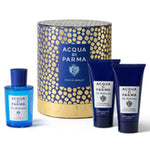Unisex parfumesæt Acqua Di Parma BLU MEDITERRANEO FICO DI AMALFI 3 stykkers produktemballage
