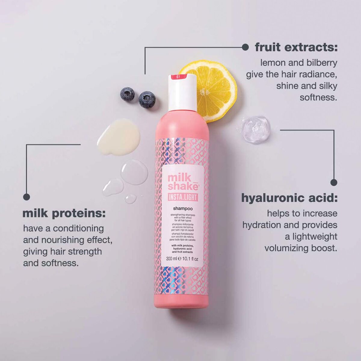 Shampoo Milk Shake Insta Light 1 L shampooflaske