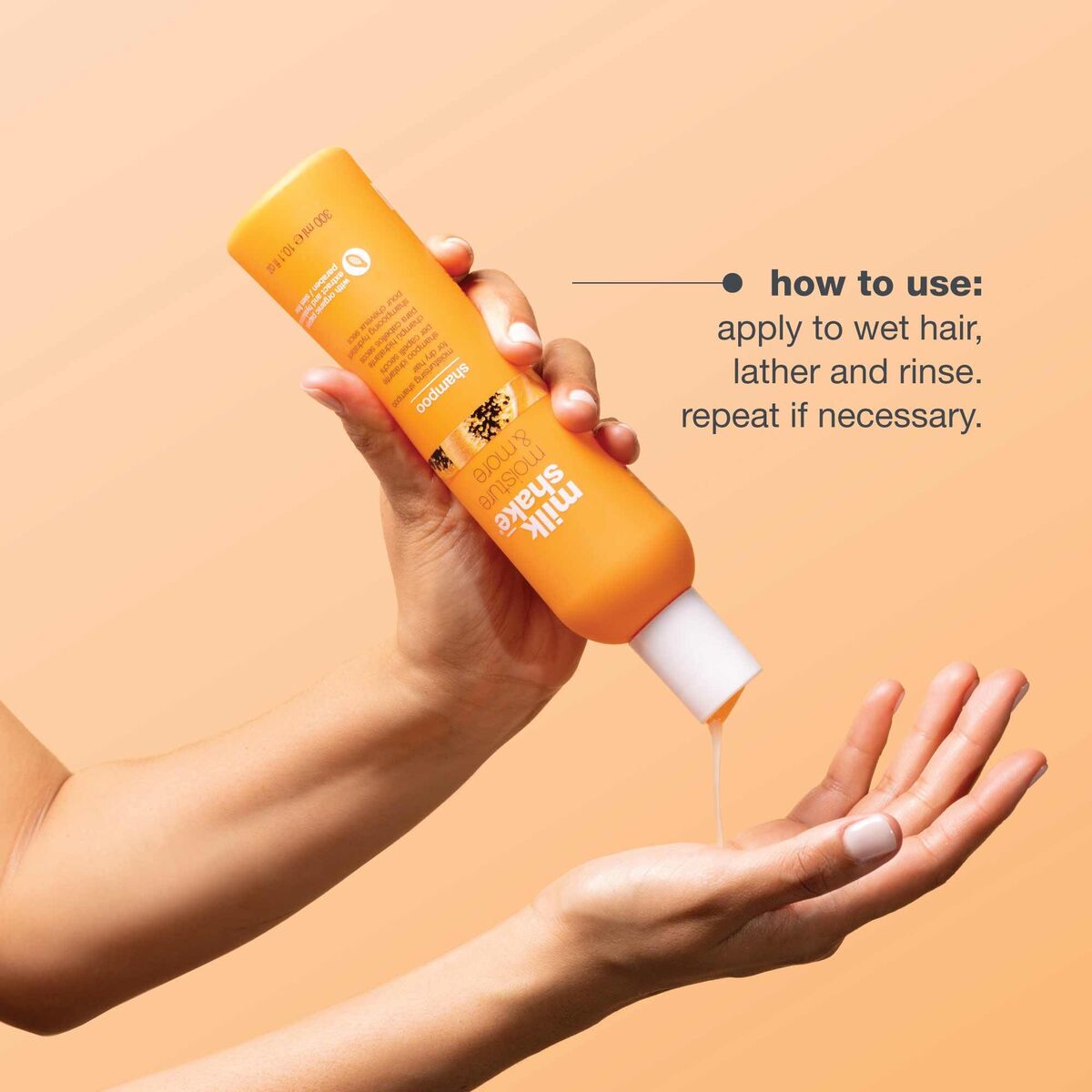 Shampoo Milk Shake Moisture & More 1 L til kvinder shampooflaske