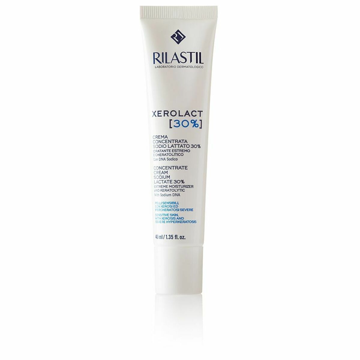 Komplet plejecreme til atopisk hud Rilastil Xerolact 40 ml hudplejeemballage