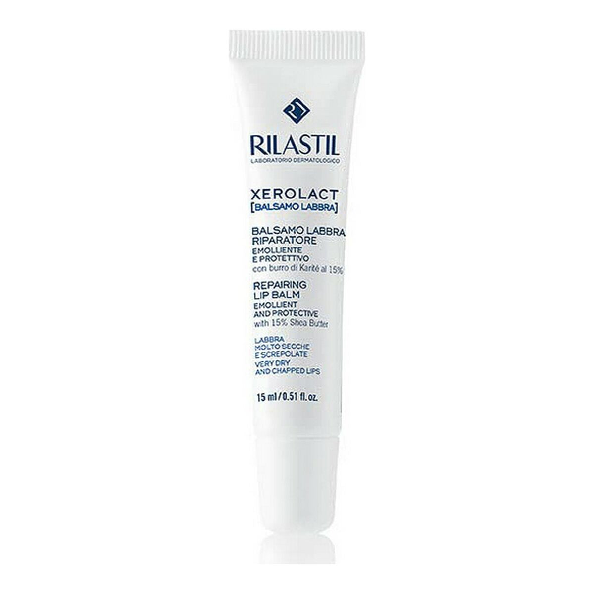 Læbepomade Rilastil Xerolact 10 ml 15 ml hudplejeemballage