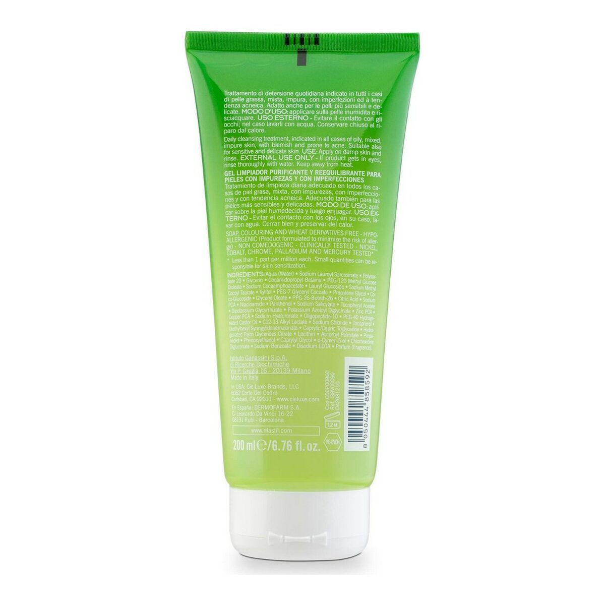 Purifying Gel Cleanser Rilastil D42031210 200 ml til kvinder hudpleje emballage