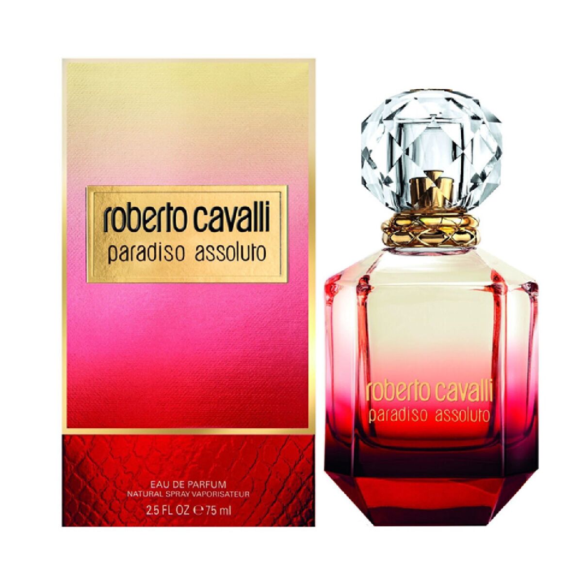 Herreparfume Roberto Cavalli Paradiso Assoluto EDP 75 ml til kvinder flaske