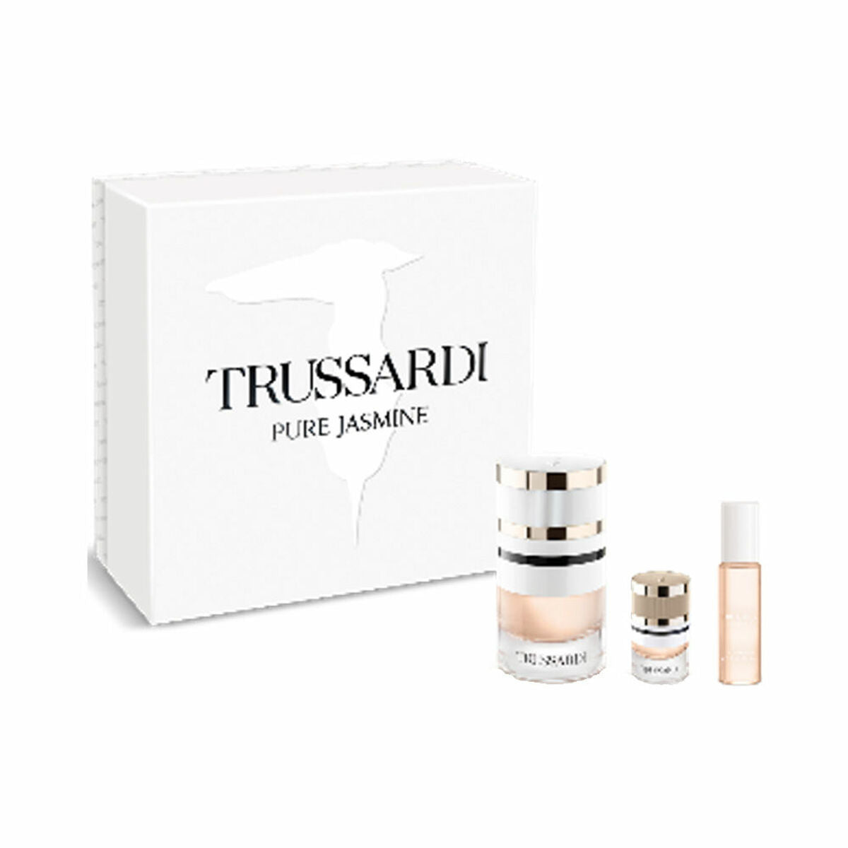 Dameparfumesæt Trussardi Pure Jasmine 3 stykker til kvinder produktemballage
