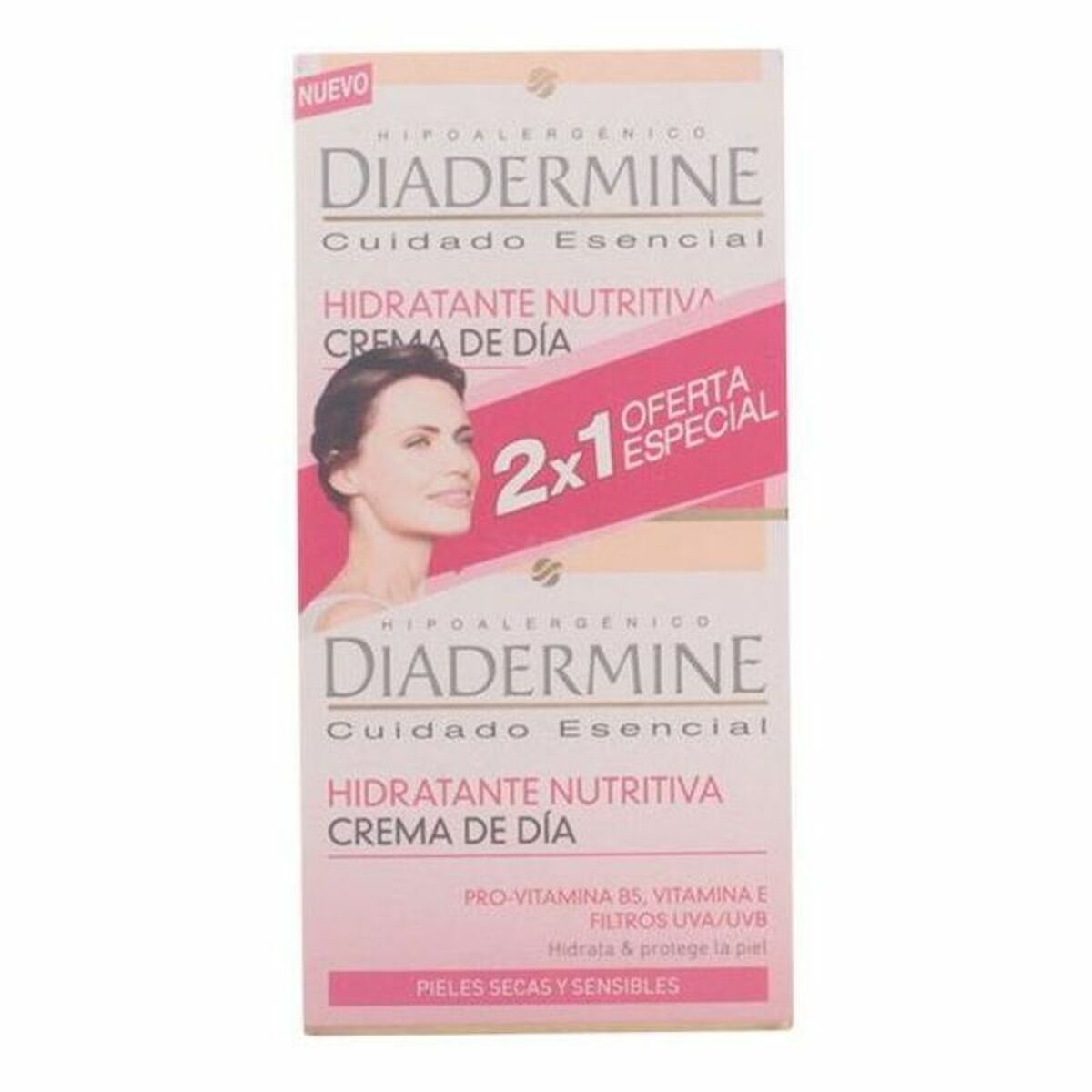 Unisex kosmetiksæt Diadermine Crema Hidratante Nutritiva Dia Ps 50 ml 2 stk. produktemballage