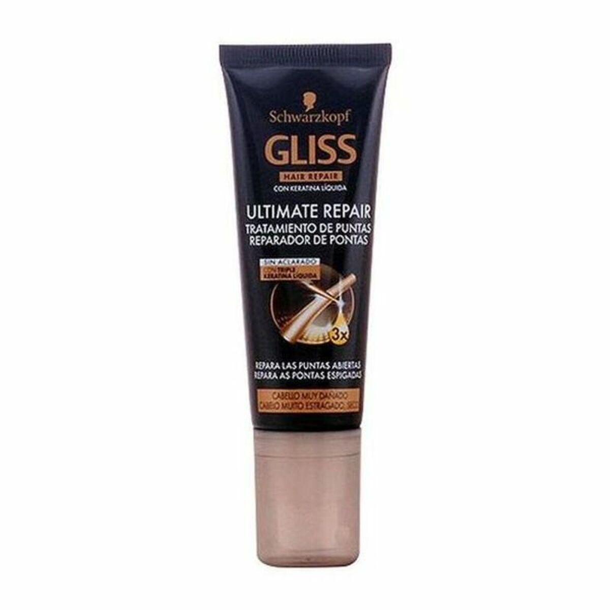 Splint End Regenerator Schwarzkopf Gliss Ultimate Repair 50 ml produktemballage