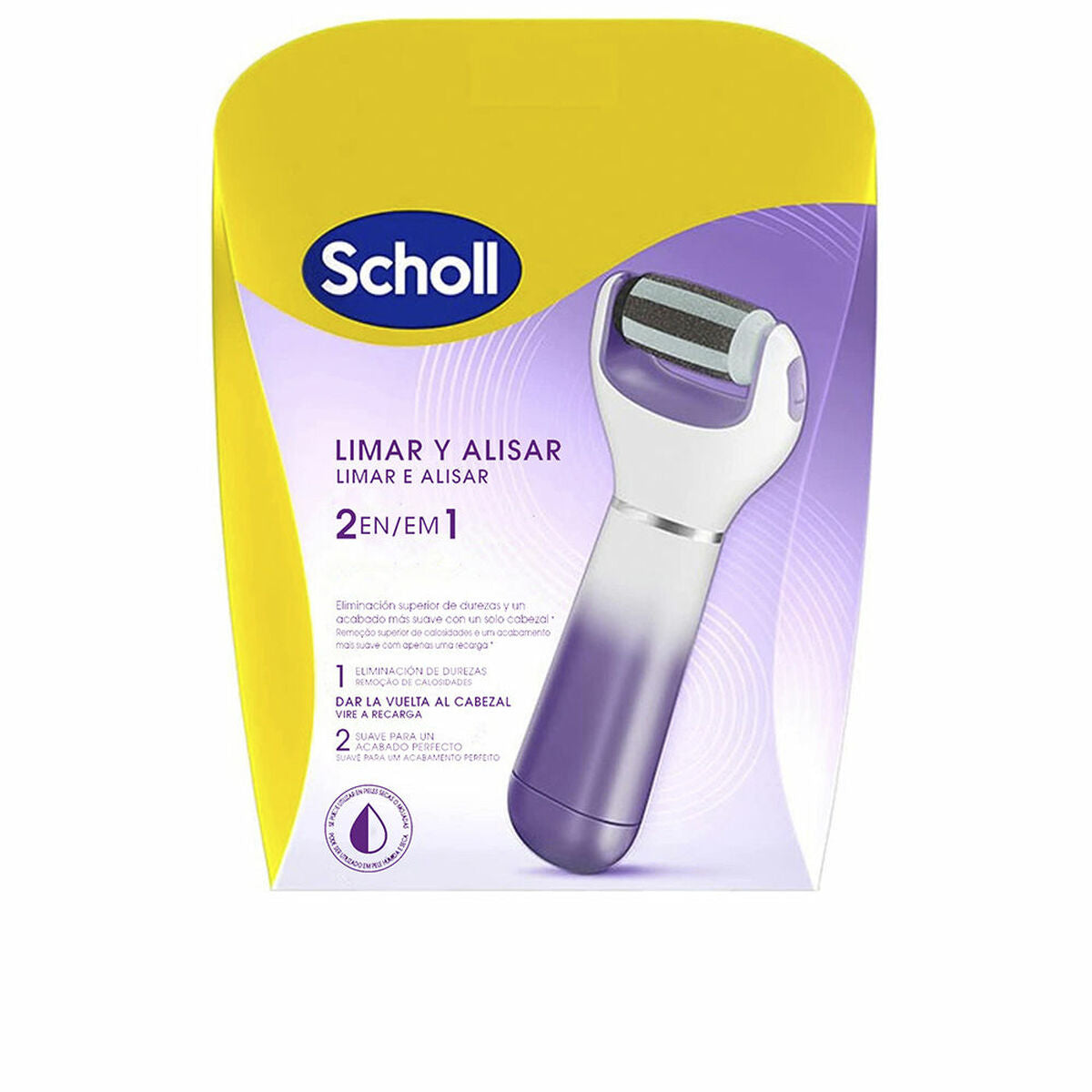 Lime Electric til Corns Scholl EXPERT CARE 2-i-1 produktemballage