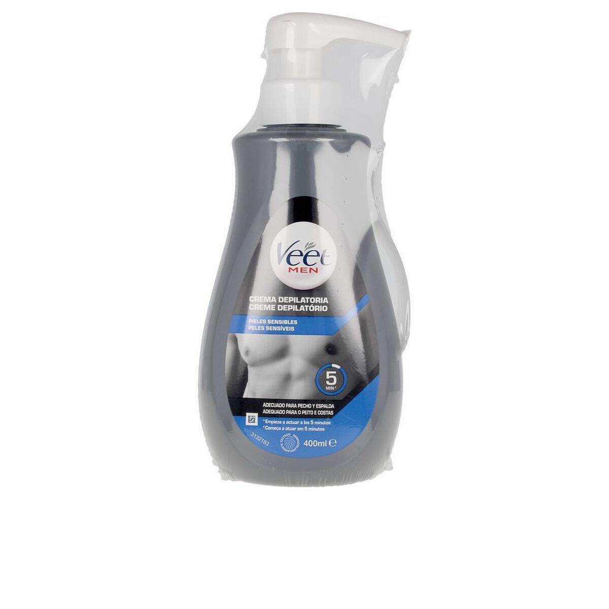 Body Hair Removal Cream Veet 400 ml Hudplejeemballage til følsom hud