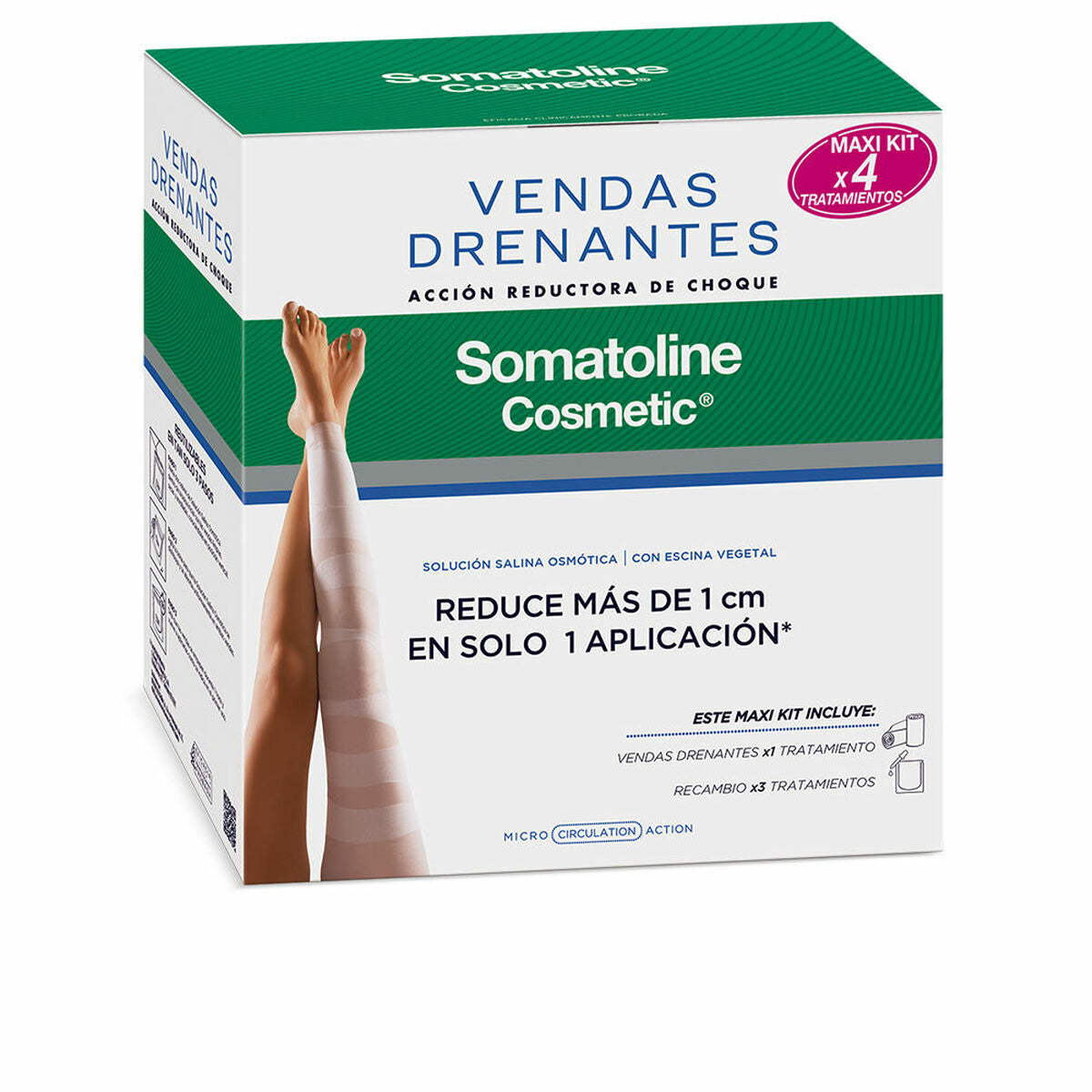 Bandager Somatoline 4 stk. Drænende produktemballage