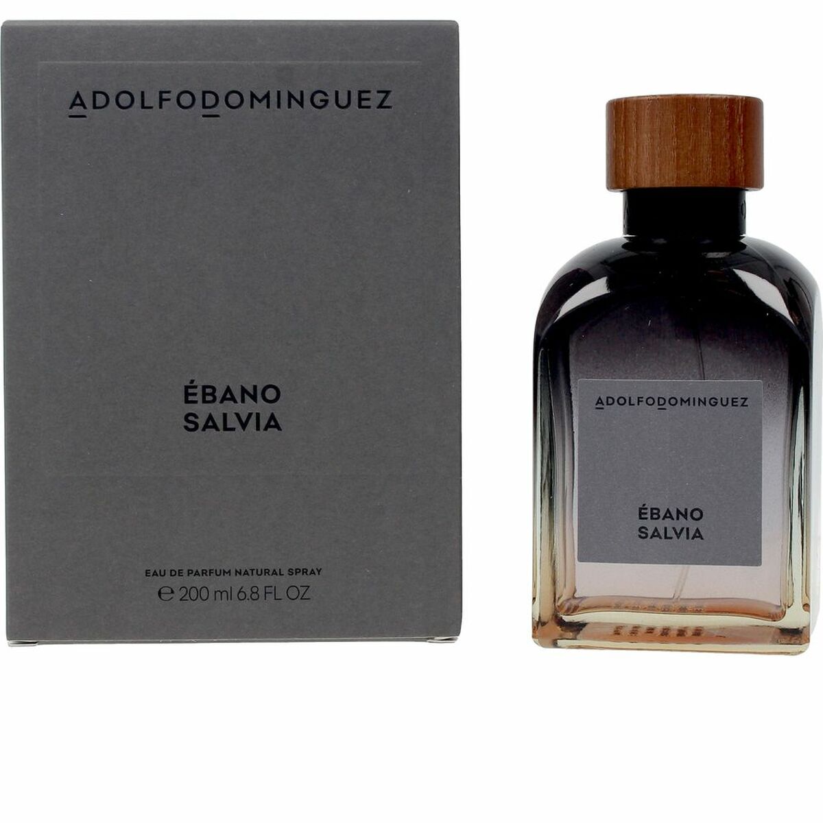 Herreparfume Adolfo Dominguez Ébano Salvia EDP 200 ml flaske