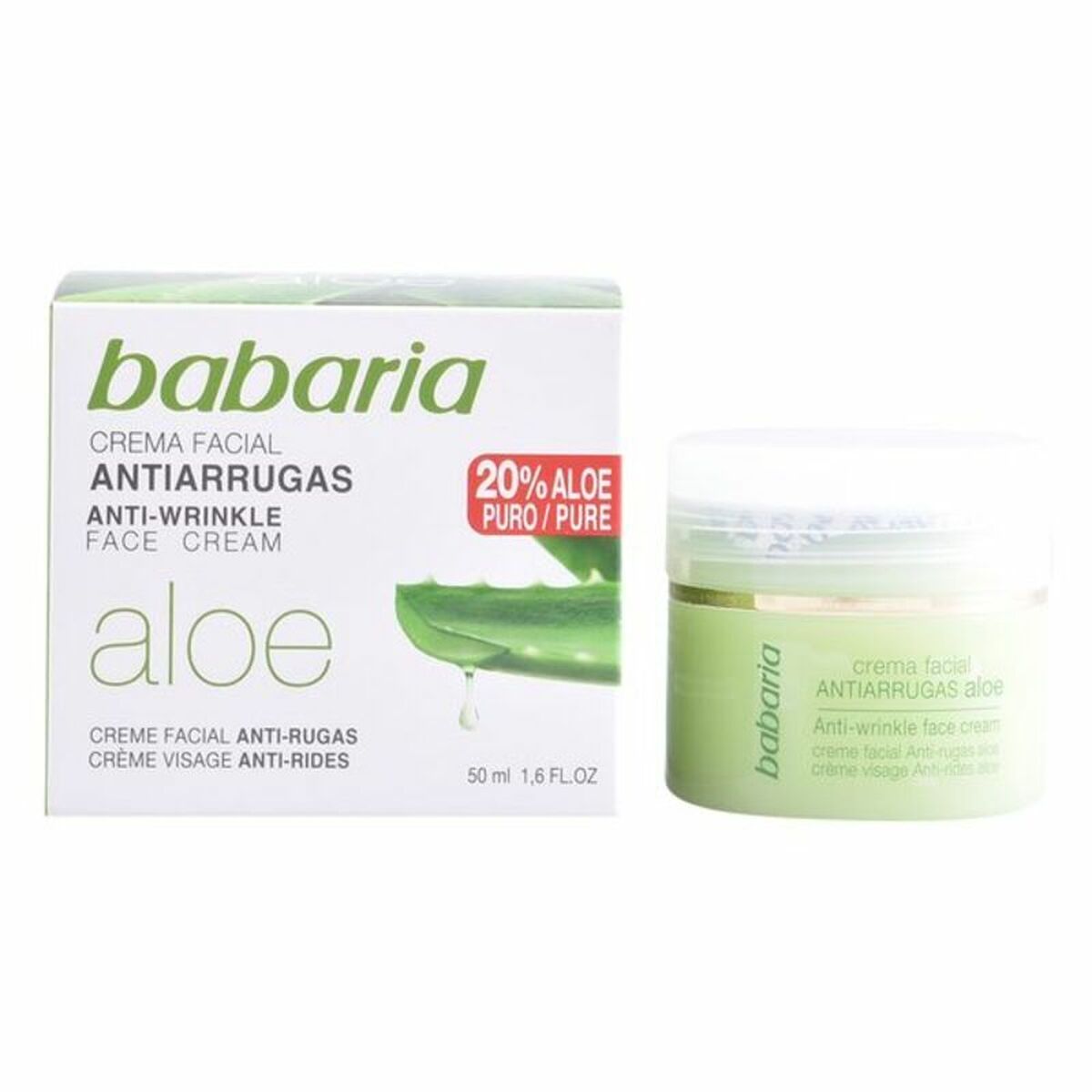 Anti-rynkecreme Babaria Aloe Vera 50 ml til kvinder hudpleje emballage