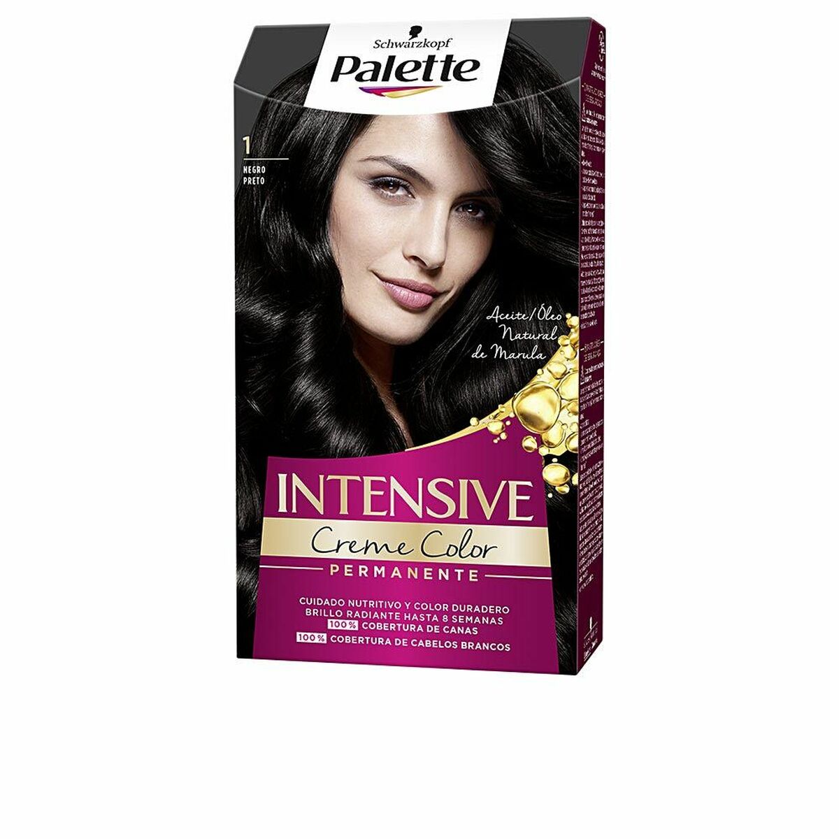 Permanent Dye Schwarzkopf Nº 1-Negro (1 enhed) til kvinder produktemballage