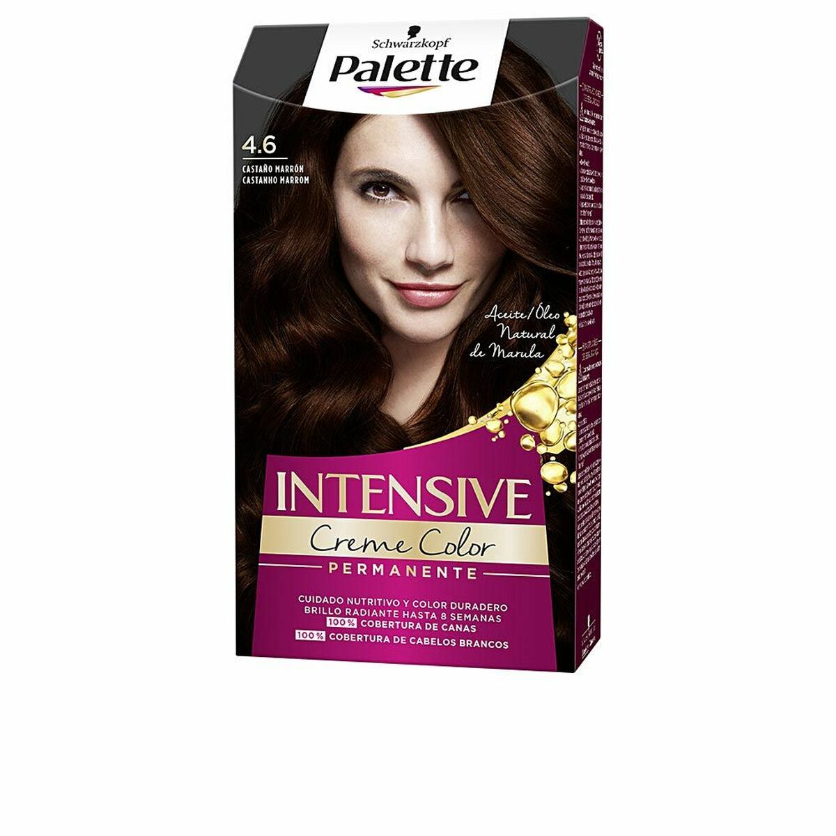 Permanent Dye Schwarzkopf PALETTE INTENSIVE Nº 4.6-Castano Marron (1 enhed) makeup-emballage