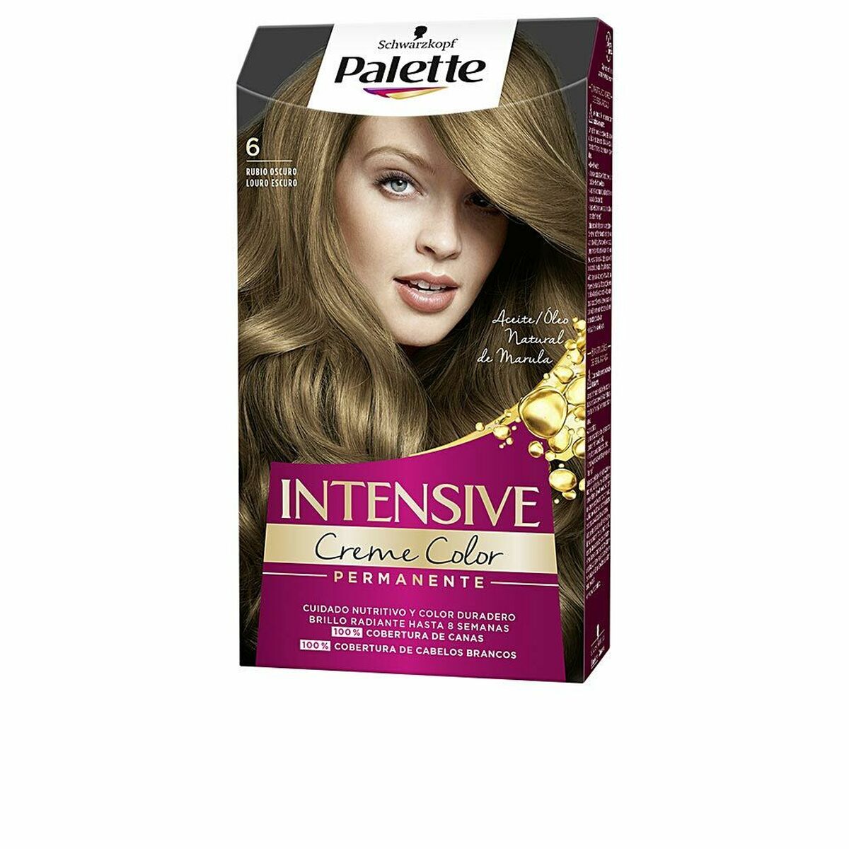 Permanent Dye Schwarzkopf Palette Intensive Nº 6-Rubio Oscuro (1 enhed) til kvinder makeup emballage