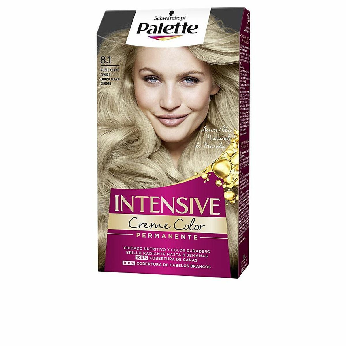 Permanent Dye Schwarzkopf BF-8410436247818_Vendor Nº 8.1-Rubio Claro Ceniza (1 enhed) produktemballage til kvinder