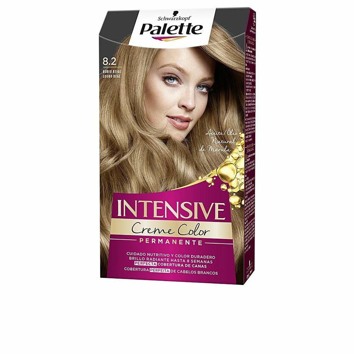 Permanent Dye Schwarzkopf Palette Intensive Nº 8.2-Rubio Beige (1 enhed) makeup-emballage