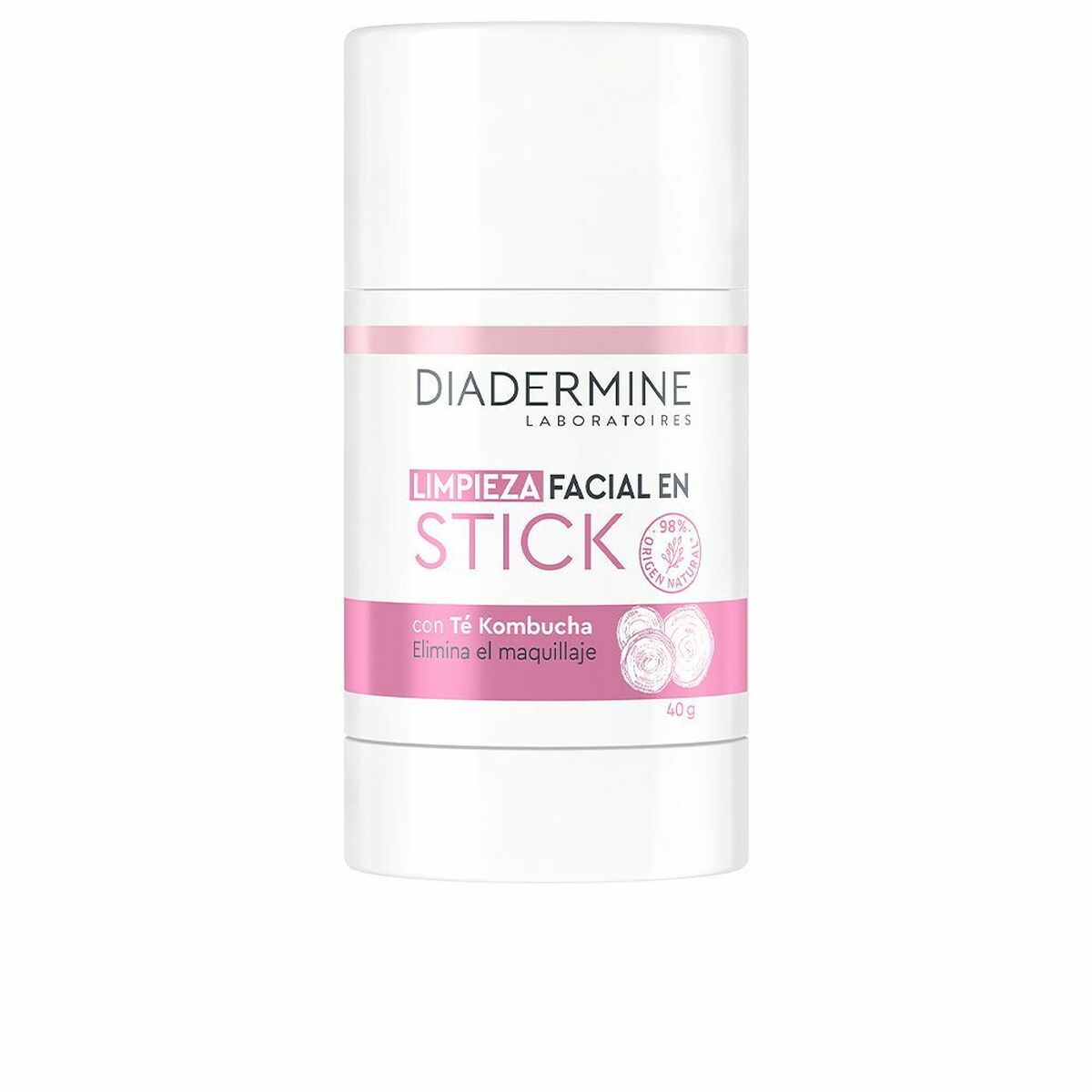 Ansigtsrensende gel Diadermine Cuidado Esencial 40 g Stick Kombucha til kvinder hudplejeemballage