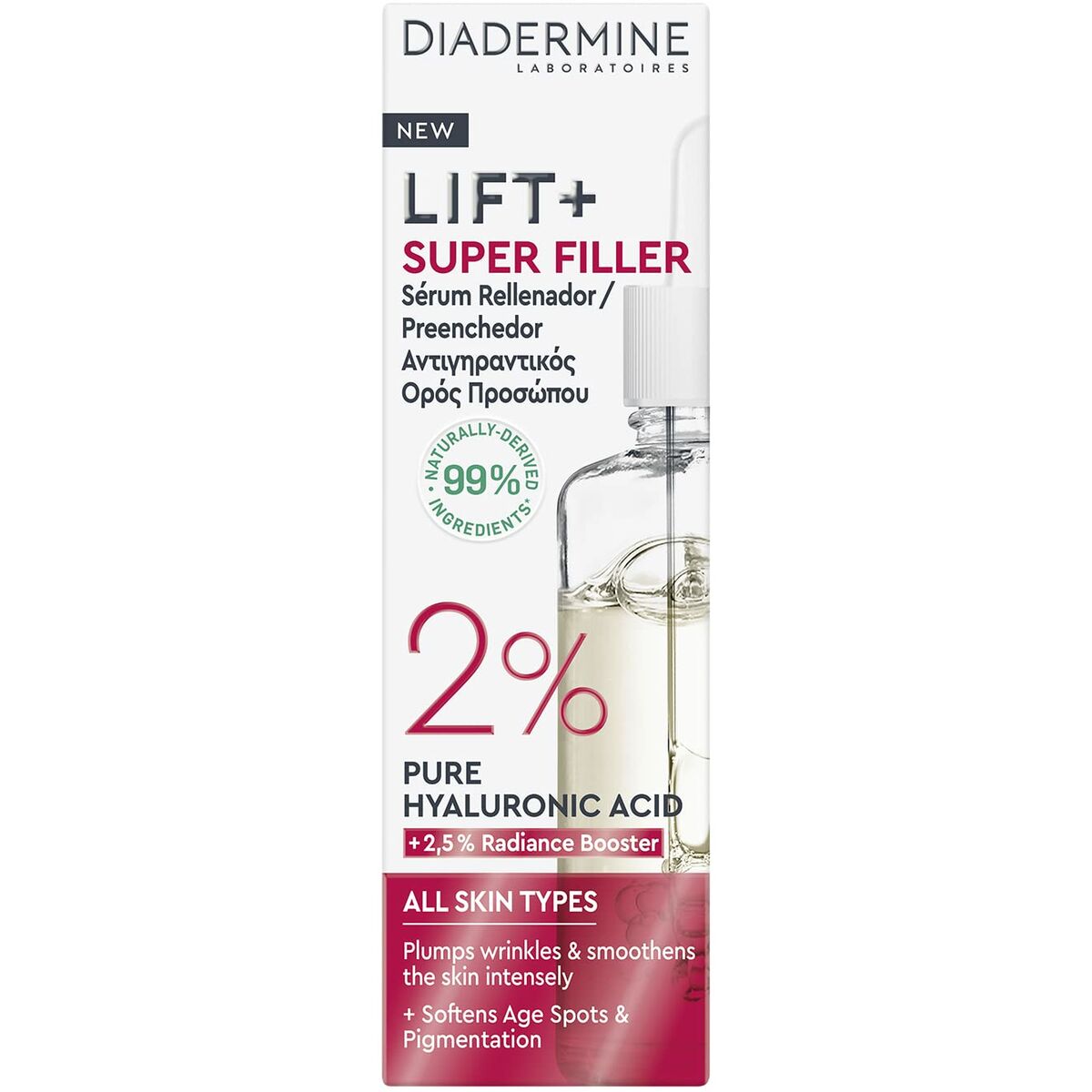 Facial Serum Diadermine Lift Super Filler 30 ml til kvinder serumflaske