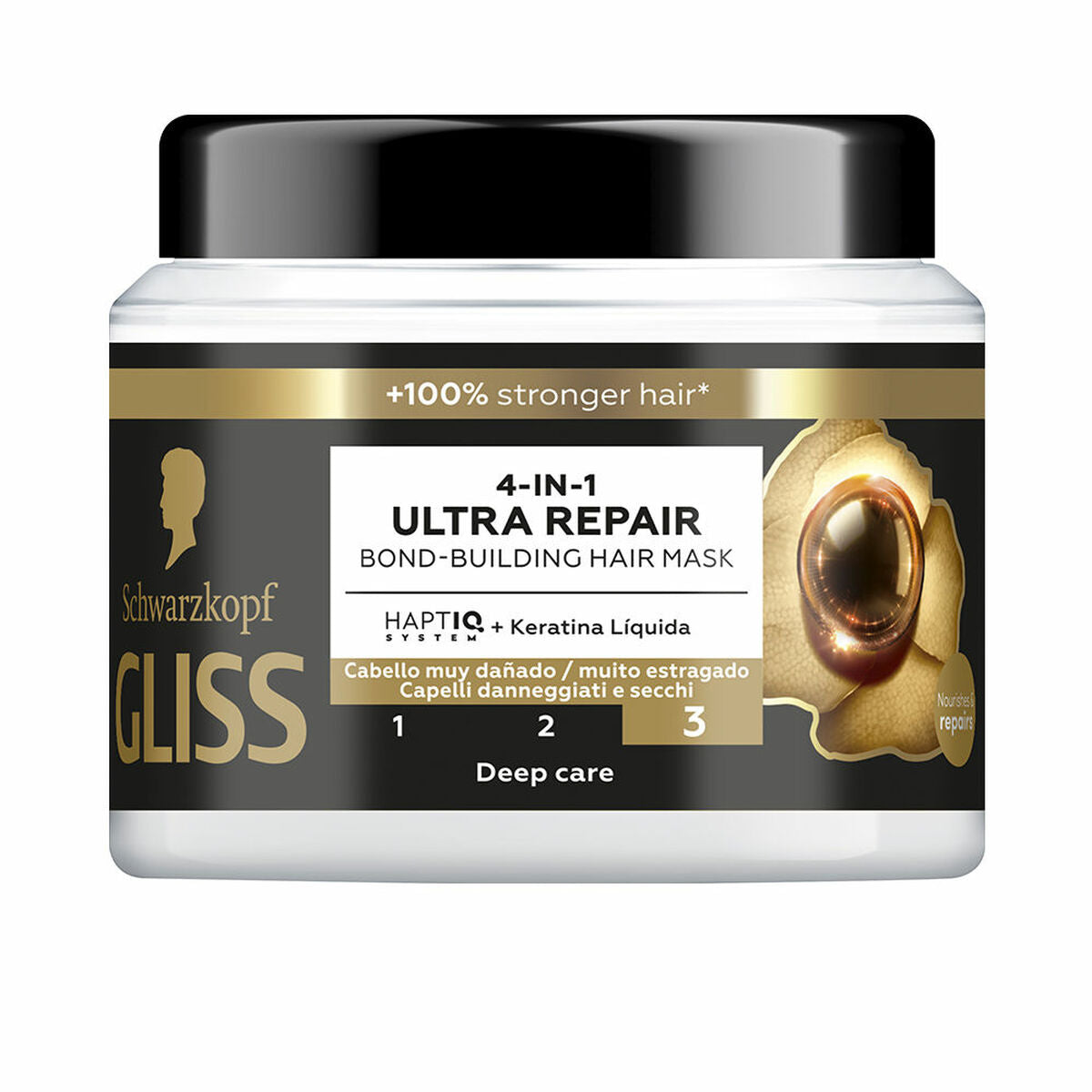 Hårmaske Schwarzkopf GLISS 400 ml hårmaske emballage