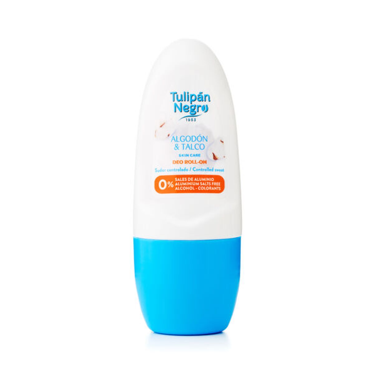 Roll-On Deodorant Tulipán Negro Algodon & Talco 50 ml produktemballage