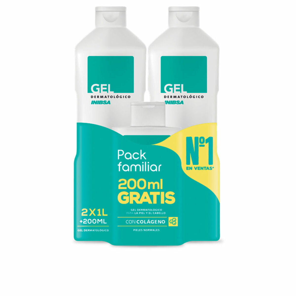 Unisex kosmetiksæt INIBSA Gel Dermatológico 1 L 2 stk hudplejeemballage